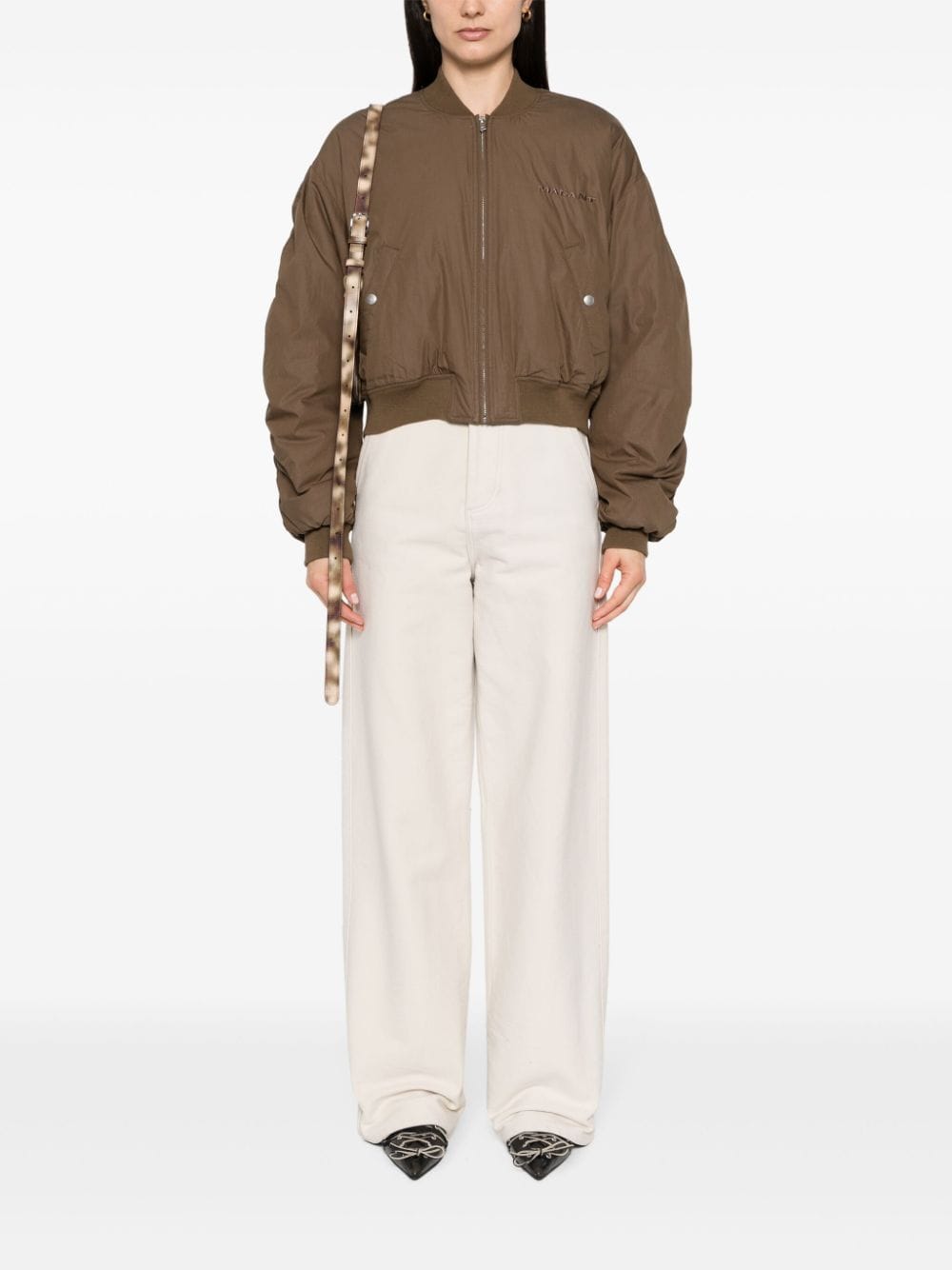 Marant Etoile Coats Kaki Cotton Polyamide