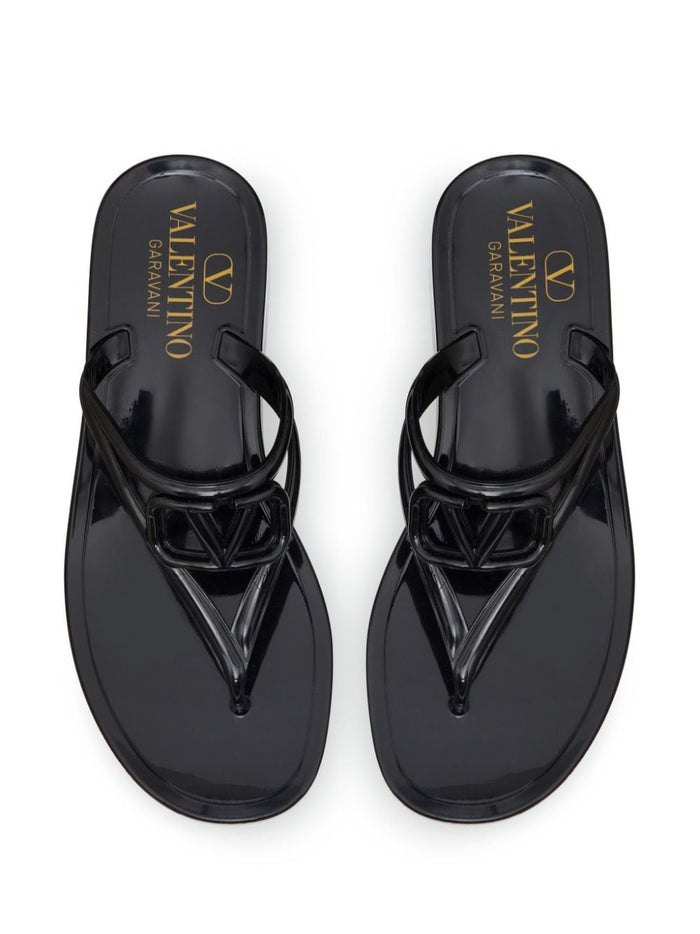 Valentino Garavani Sandals Black Outer: Plastic