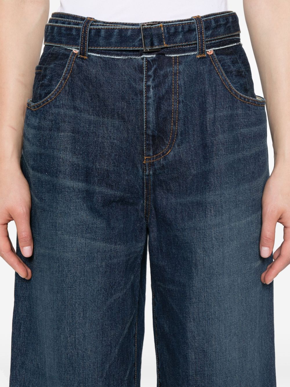 Sacai Jeans Blue Cotton