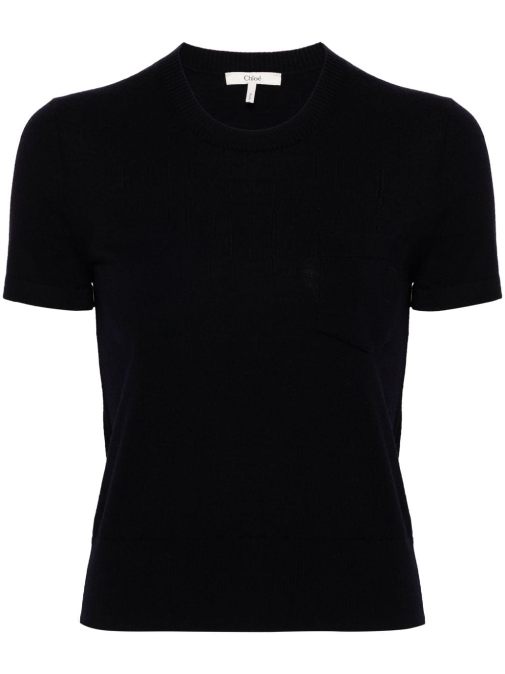Chloè Sweaters Blue Wool Polyamide Elastane