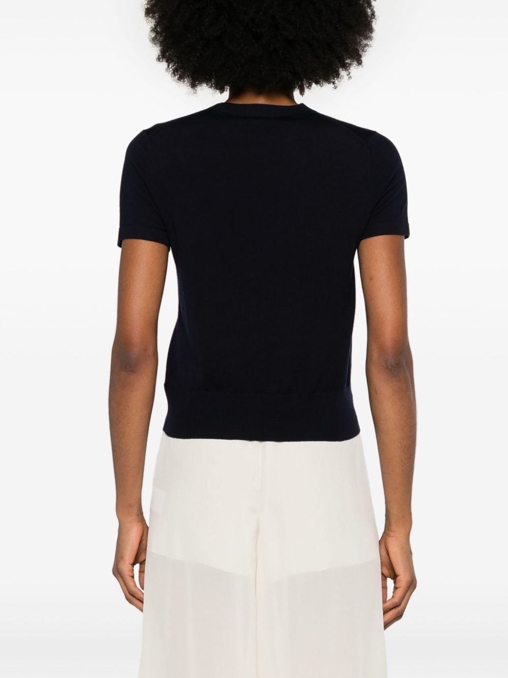 Chloè Sweaters Blue Wool Polyamide Elastane