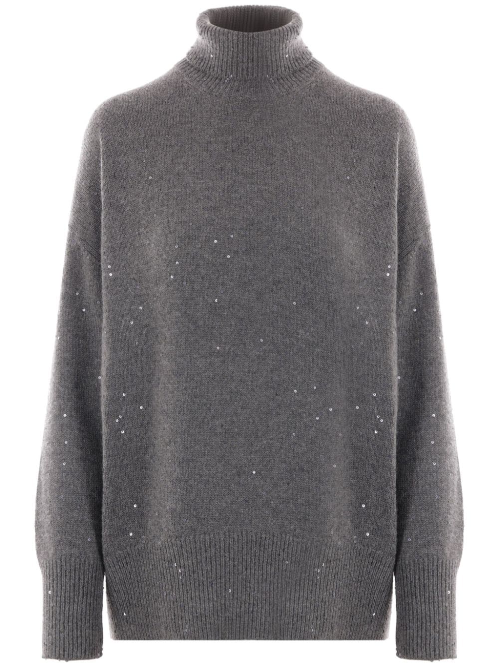 Brunello Cucinelli Sweaters Grigio Scuro Cashmere Silk