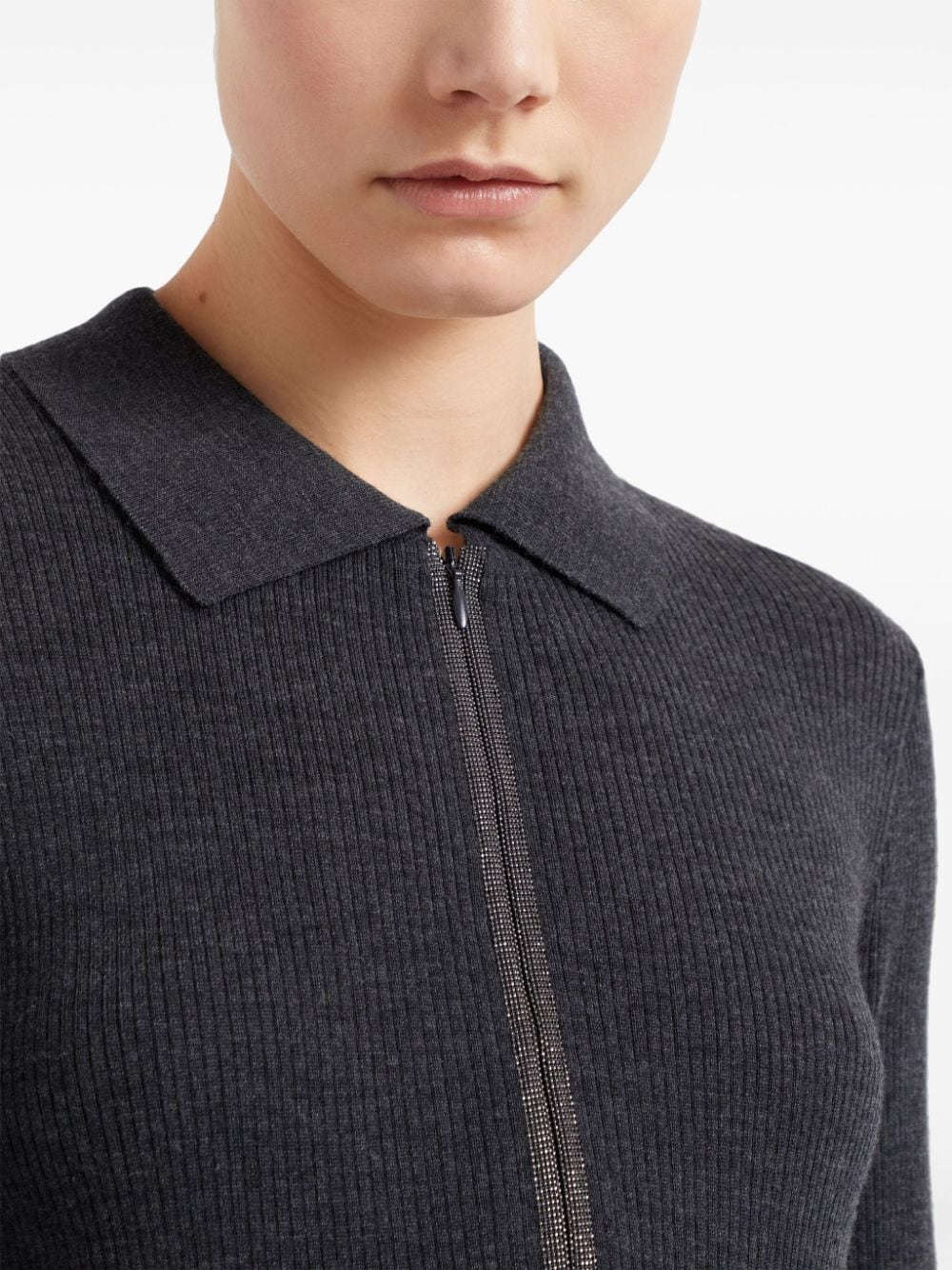 Brunello Cucinelli Dresses Grigio Scuro Virgin Wool Cashmere