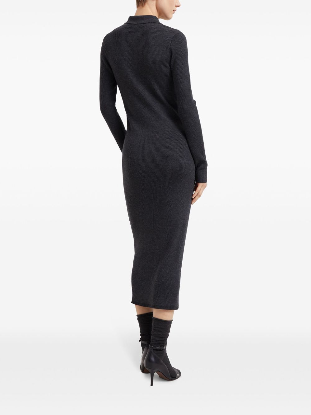 Brunello Cucinelli Dresses Grigio Scuro Virgin Wool Cashmere