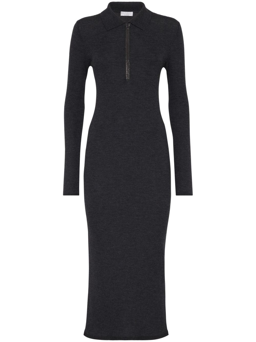 Brunello Cucinelli Dresses Grigio Scuro Virgin Wool Cashmere