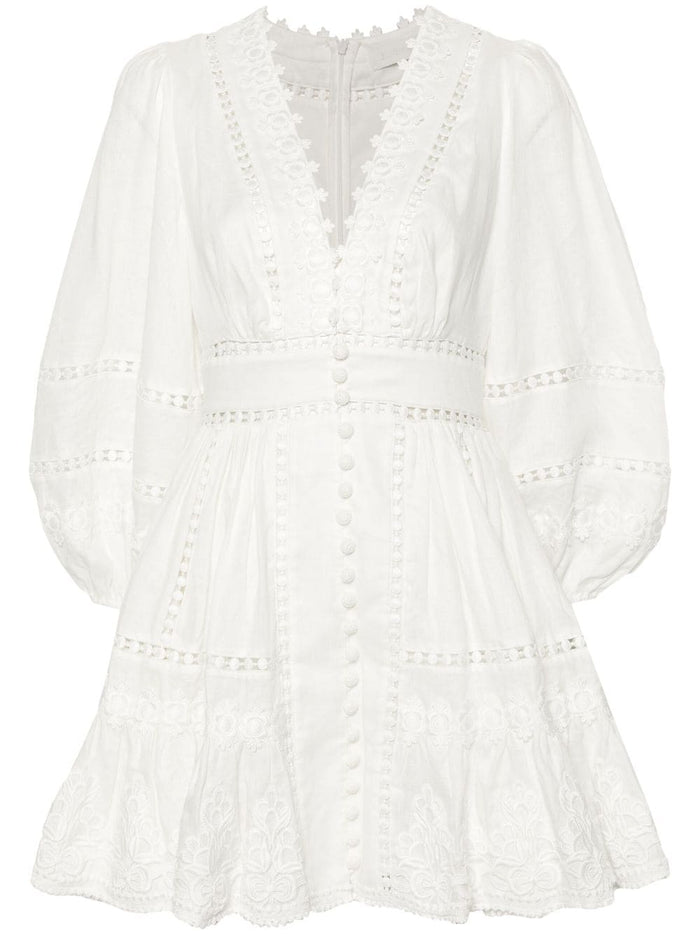 Zimmermann Dresses White Outer: Linen/flax