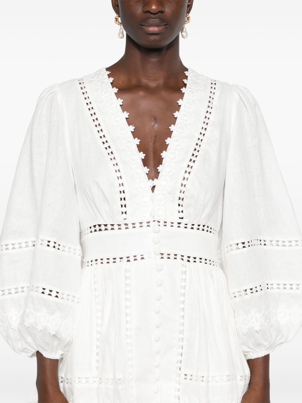 Zimmermann Dresses White Outer: Linen/flax