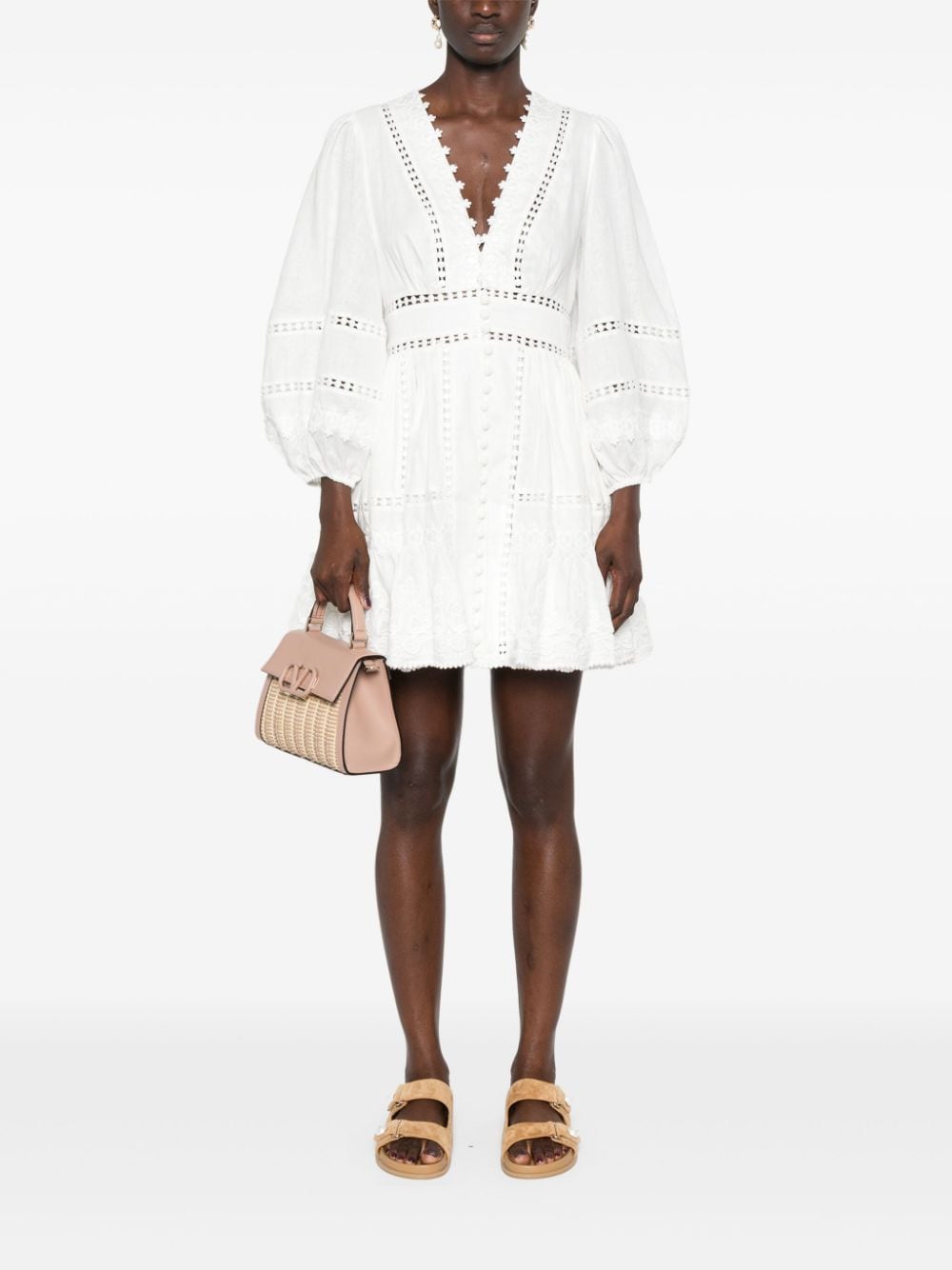 Zimmermann Dresses White Outer: Linen/flax