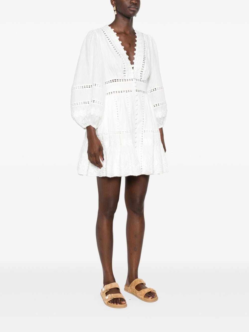 Zimmermann Dresses White Outer: Linen/flax