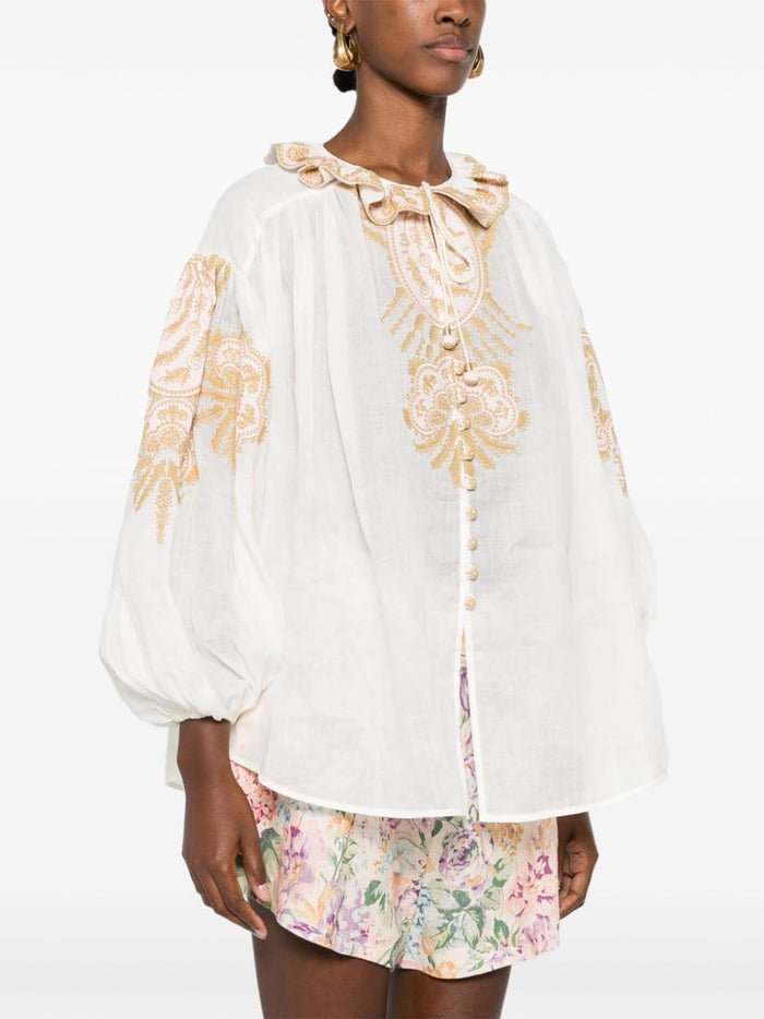 Zimmermann Top Beige Ramie