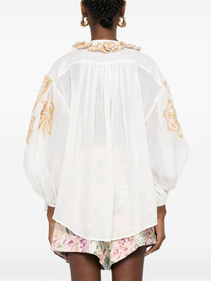 Zimmermann Top Beige Ramie