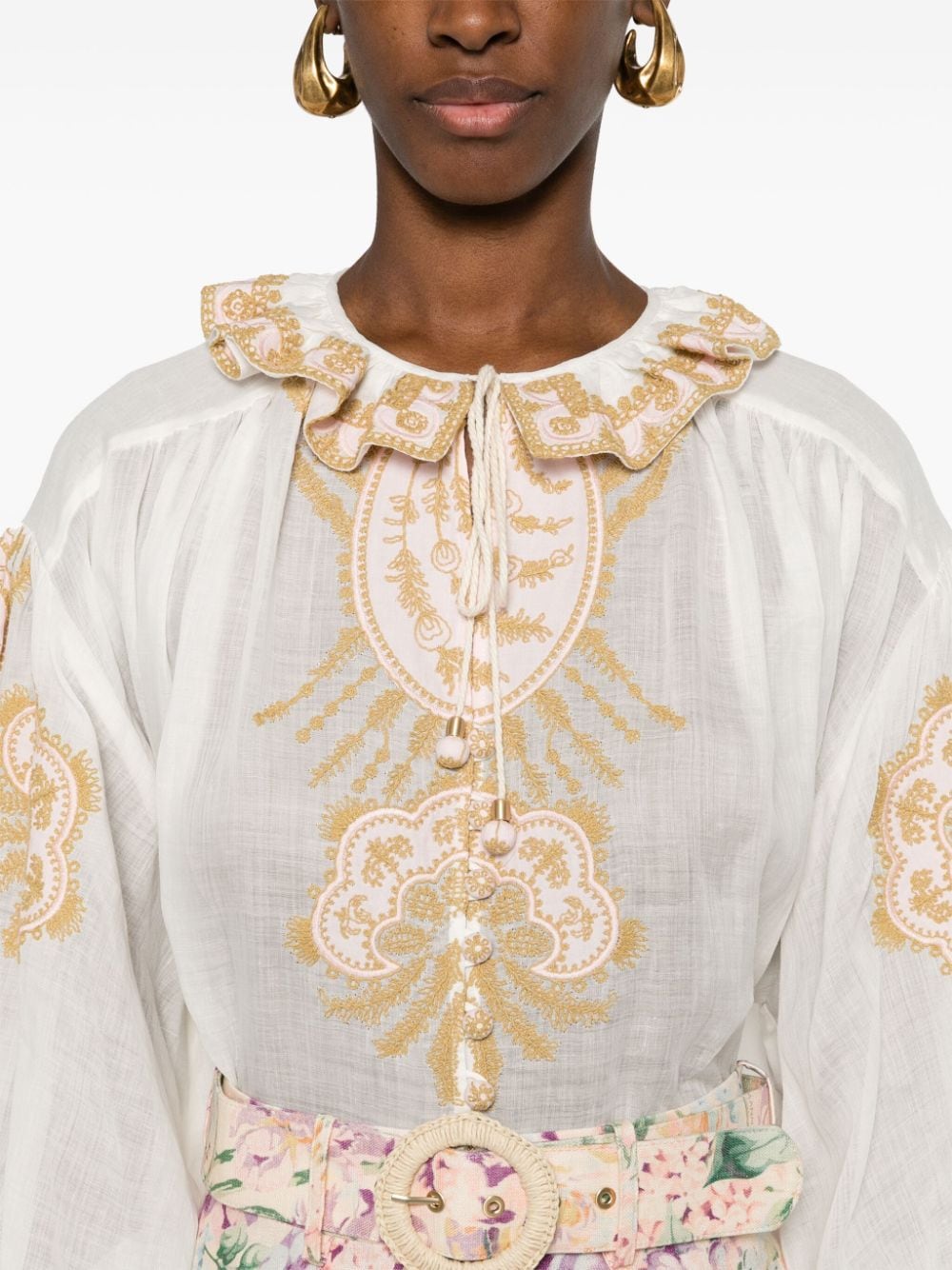 Zimmermann Top Beige Ramie