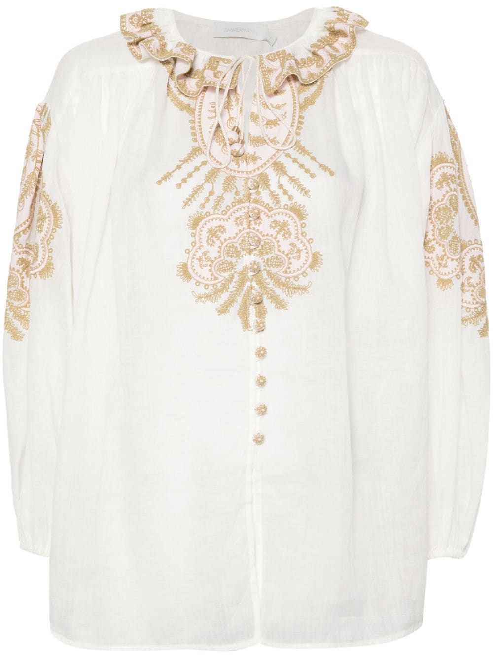 Zimmermann Top Beige Ramie