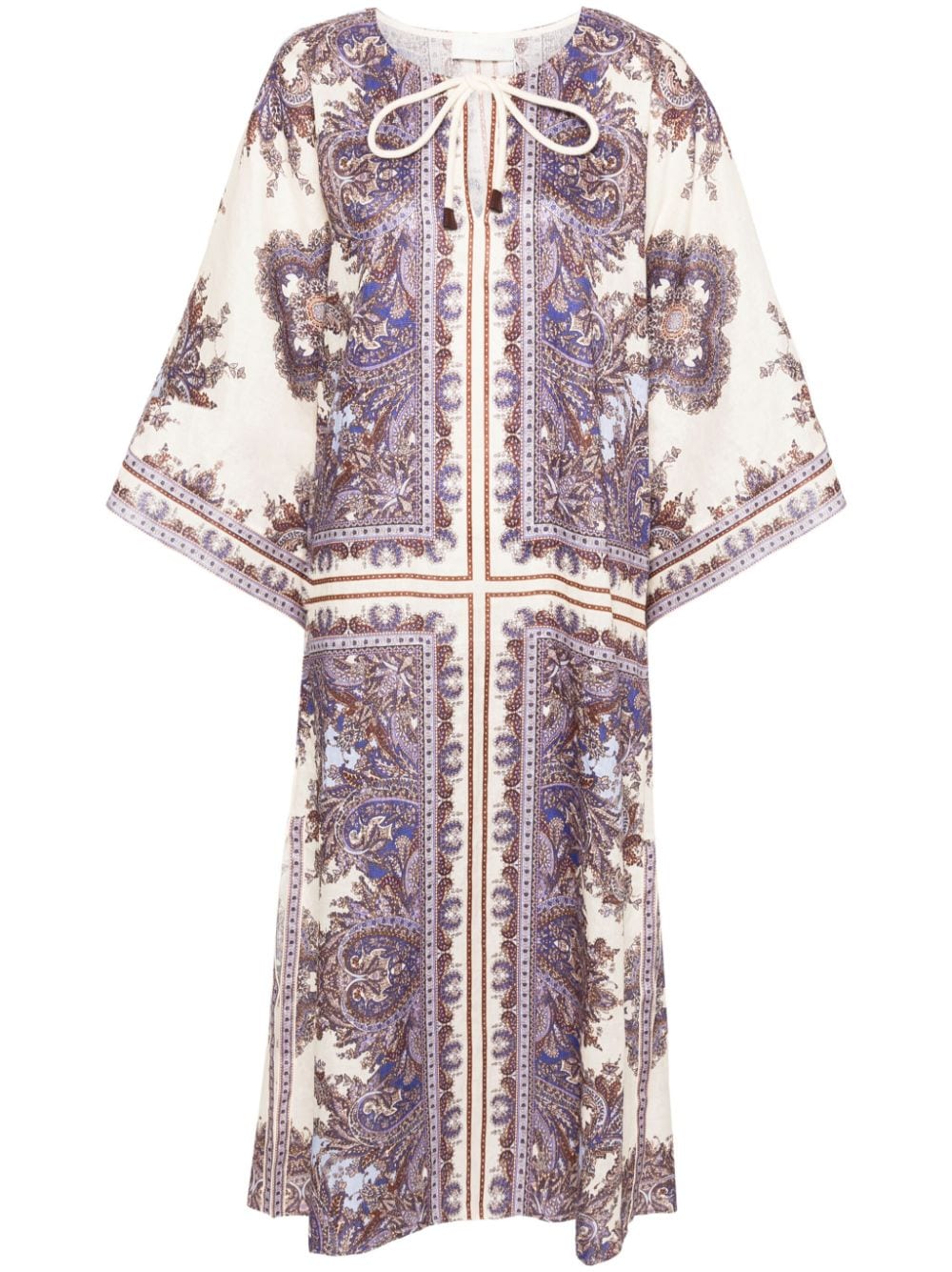 Zimmermann Dresses Purple Linen/flax