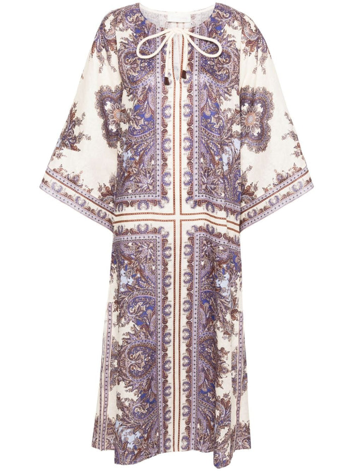Zimmermann Dresses Purple Linen/flax