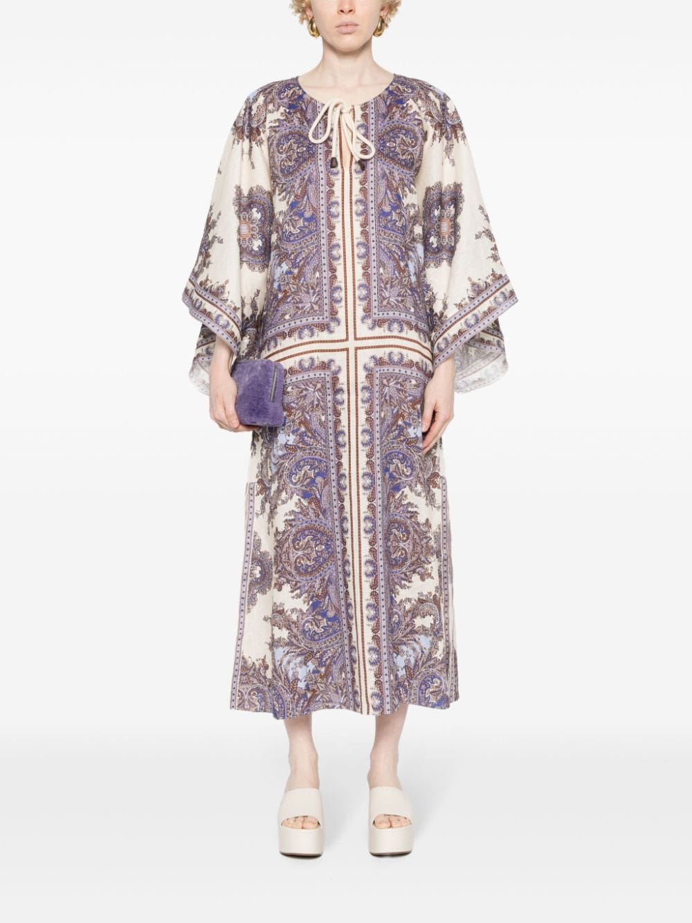 Zimmermann Dresses Purple Linen/flax