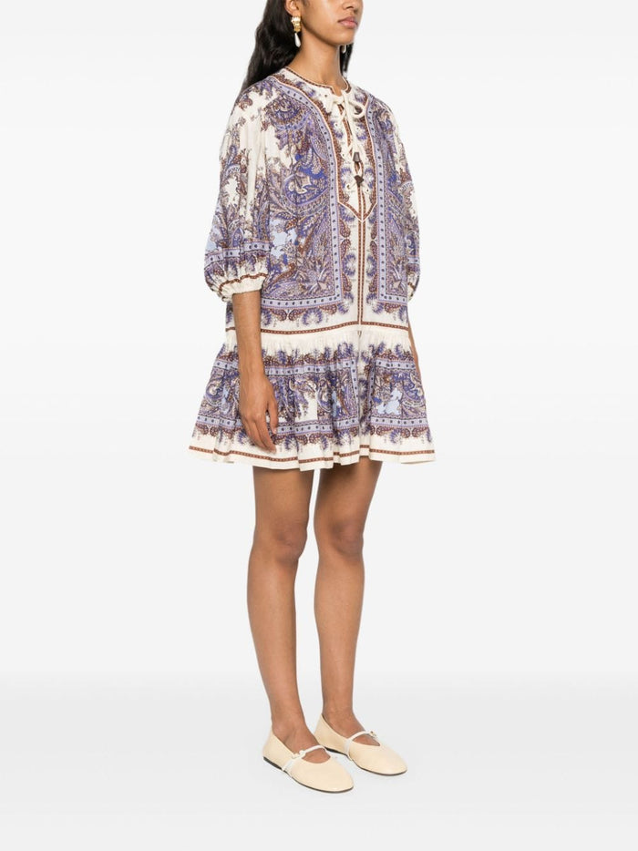 Zimmermann Dresses Purple Linen/flax