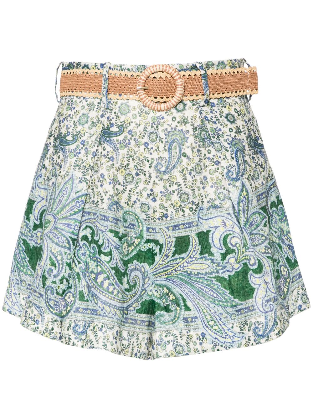 Zimmermann Shorts Green Outer: Linen/flax