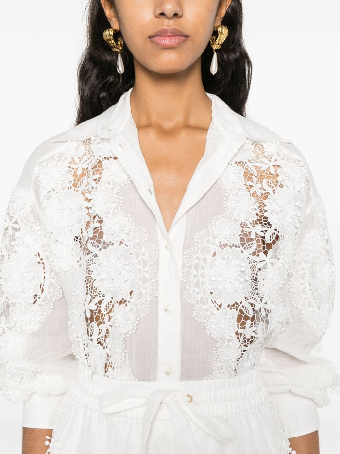 Zimmermann Shirts White Ramie