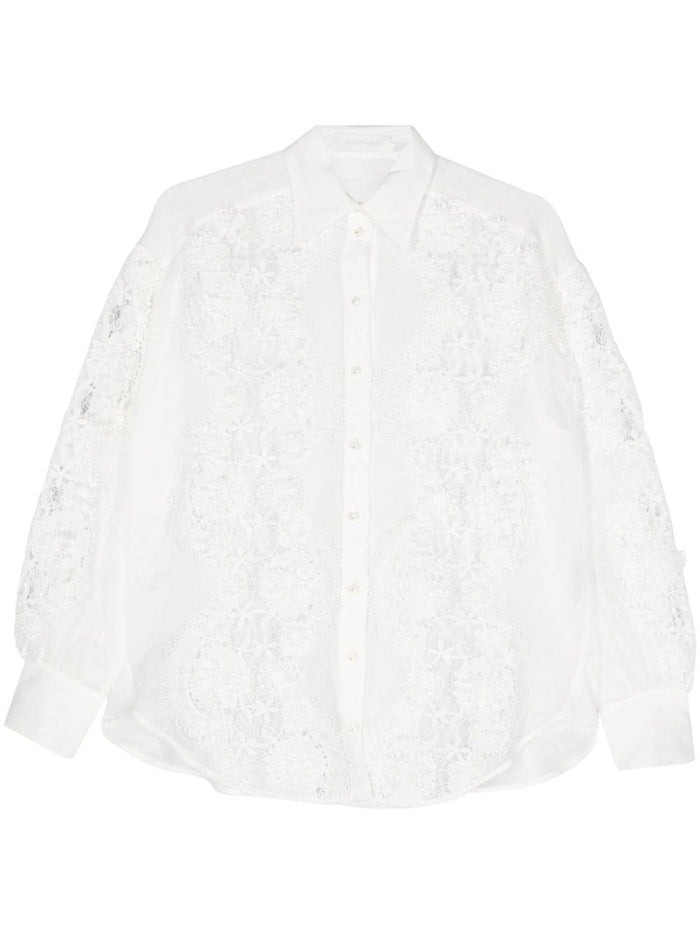 Zimmermann Shirts White Ramie