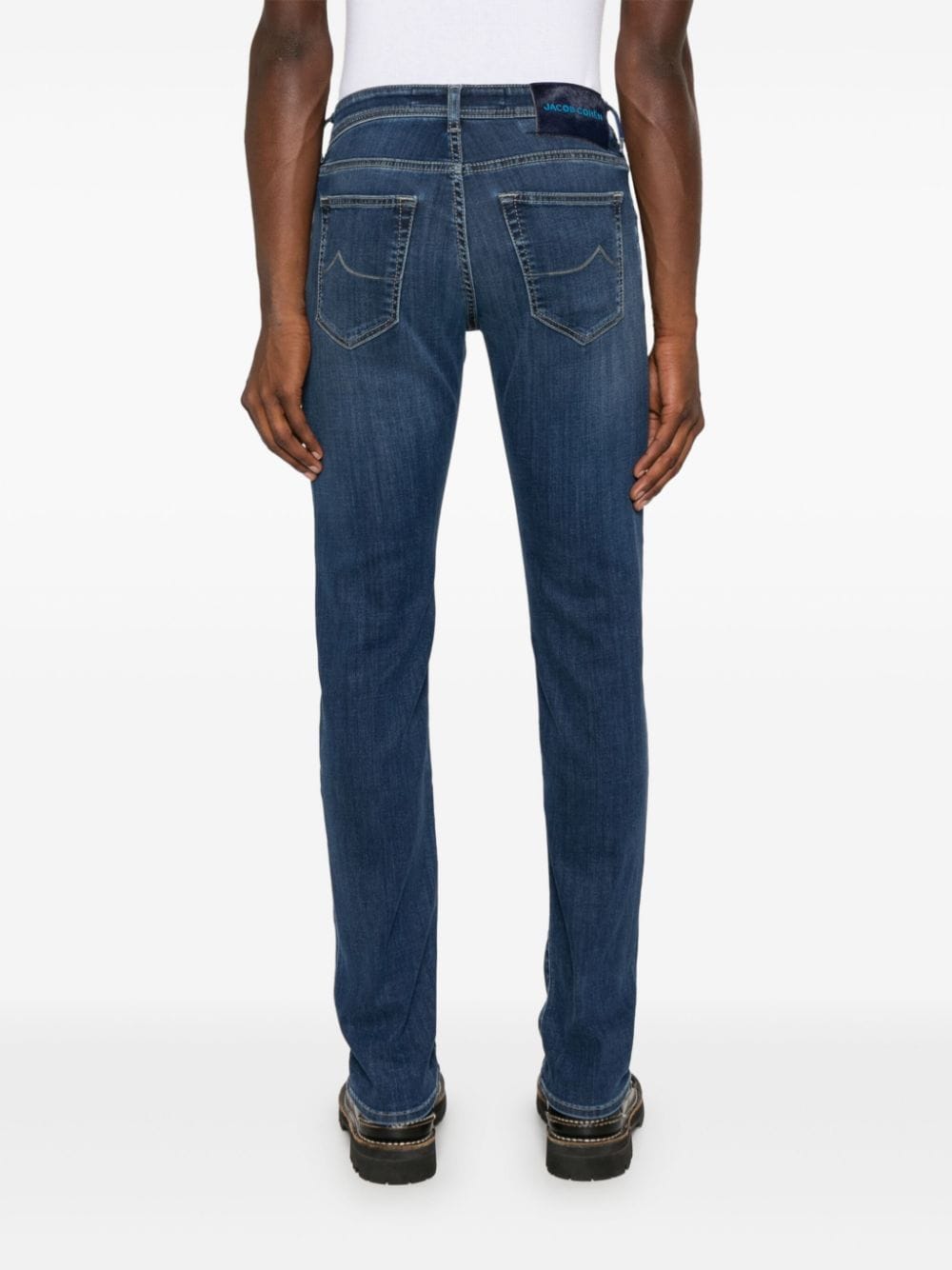 Jacob Cohen Jeans Blue Calf Leather
