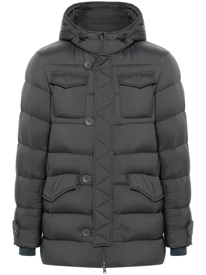 Herno Coats Grey Polyamide