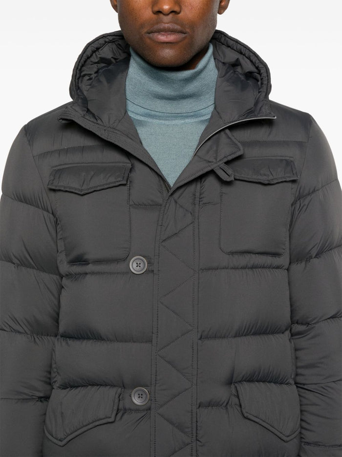 Herno Coats Grey Polyamide