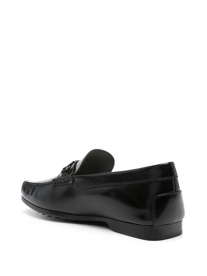 Tods Flat Shoes Black Furs & Skins->leather100 %