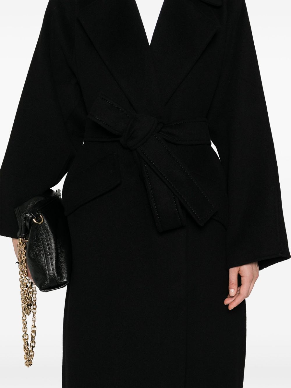 Sportmax Pre Coats Black Virgin Wool Cashmere