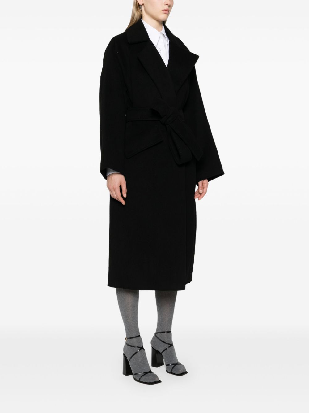 Sportmax Pre Coats Black Virgin Wool Cashmere