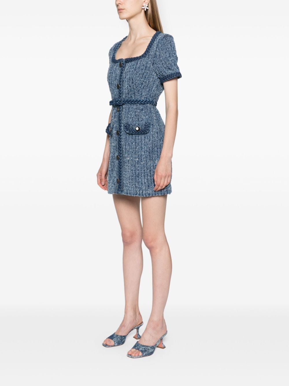 Self-Portrait Dresses Blue Exterior: Cotton