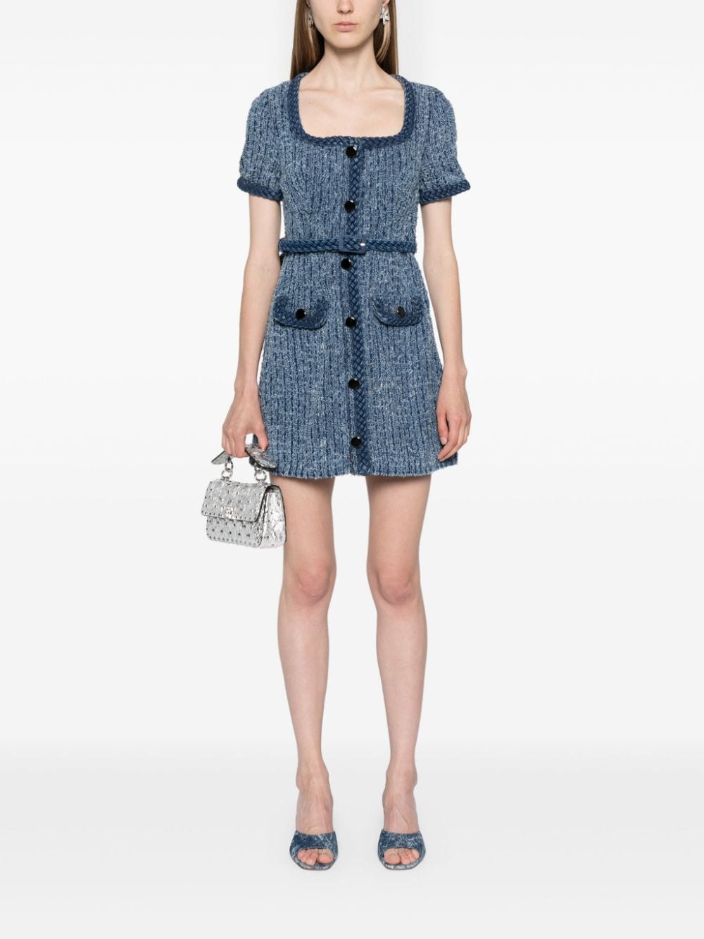 Self-Portrait Dresses Blue Exterior: Cotton