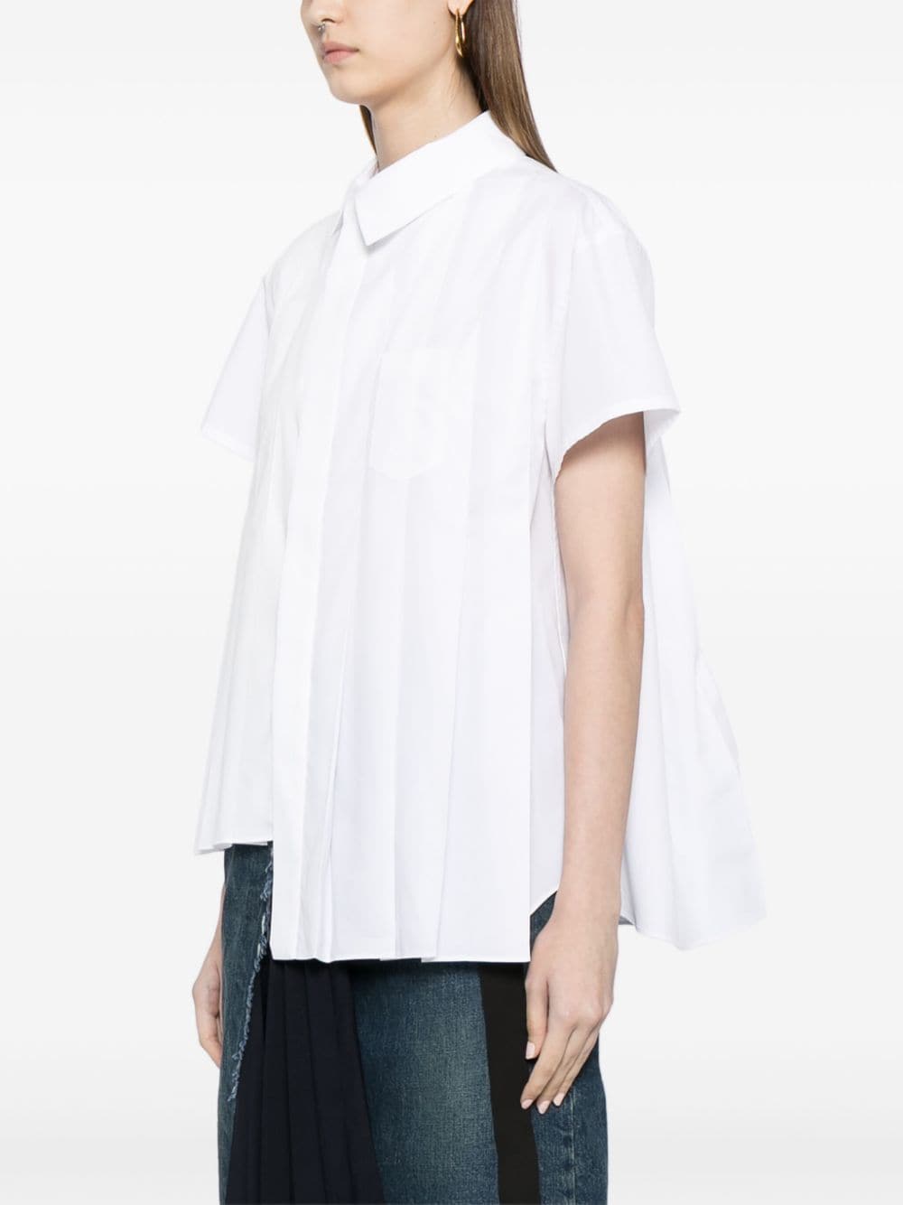 Sacai Shirts White Polyester