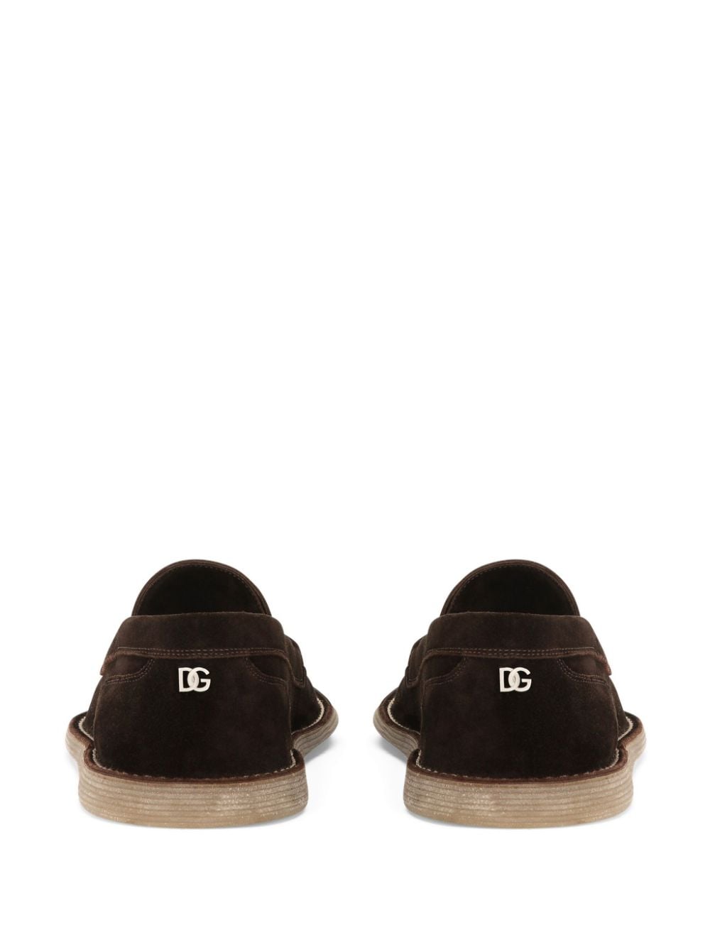 Dolce & Gabbana Flat Shoes Brown Outer: Calf Suede