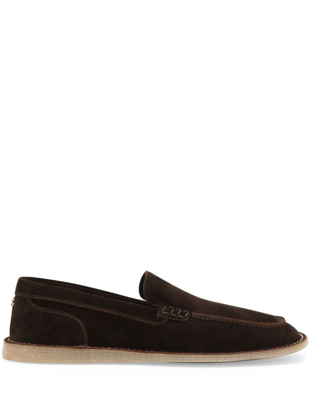 Dolce & Gabbana Flat Shoes Brown Outer: Calf Suede