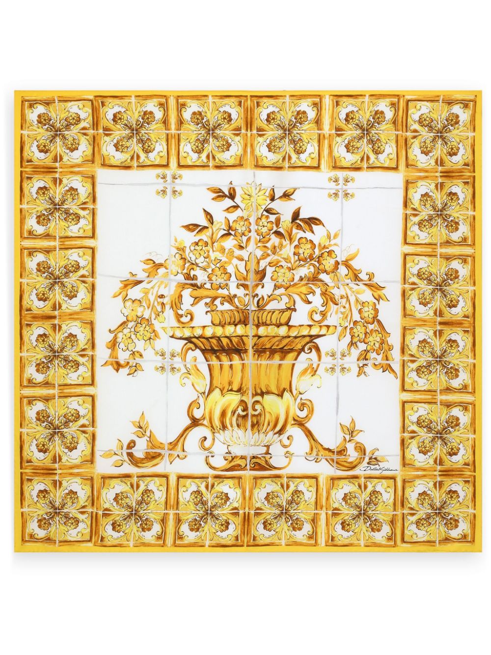 Dolce & Gabbana Scarfs Yellow Silk