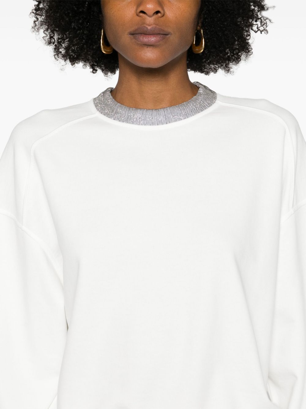 Brunello Cucinelli Sweaters Bianco Cotton