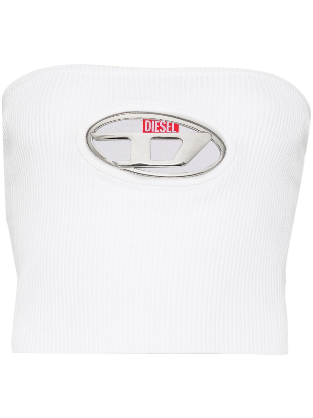 Diesel Top White Viscose Polyester