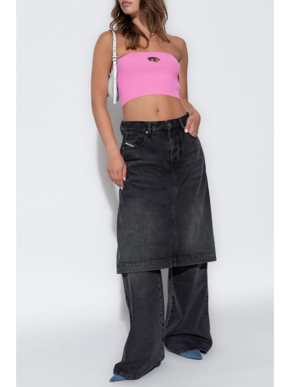 Diesel Top Pink Viscose Polyester