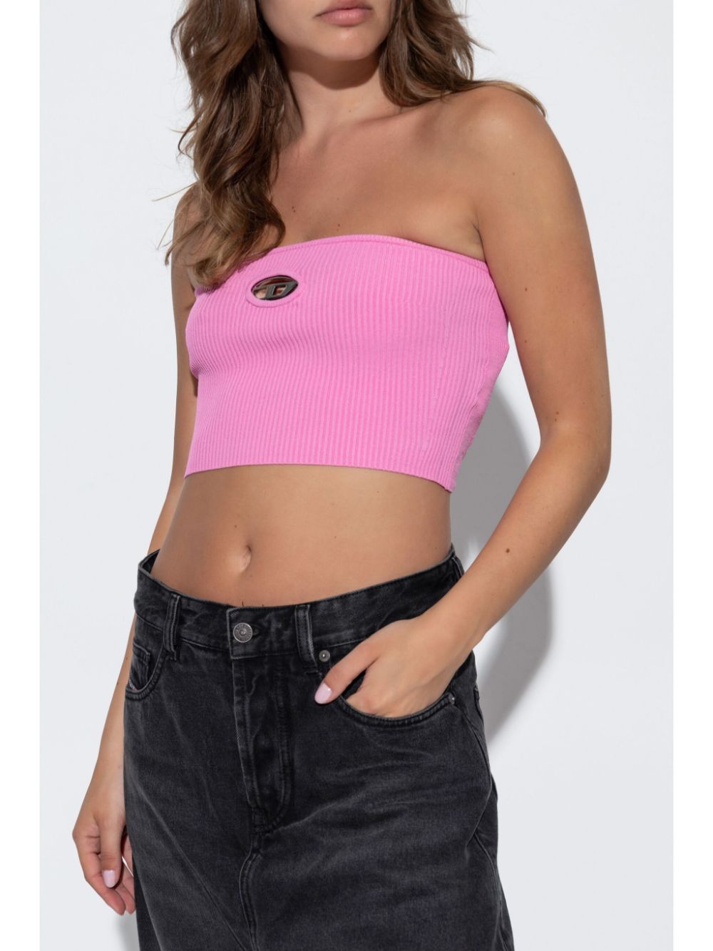 Diesel Top Pink Viscose Polyester