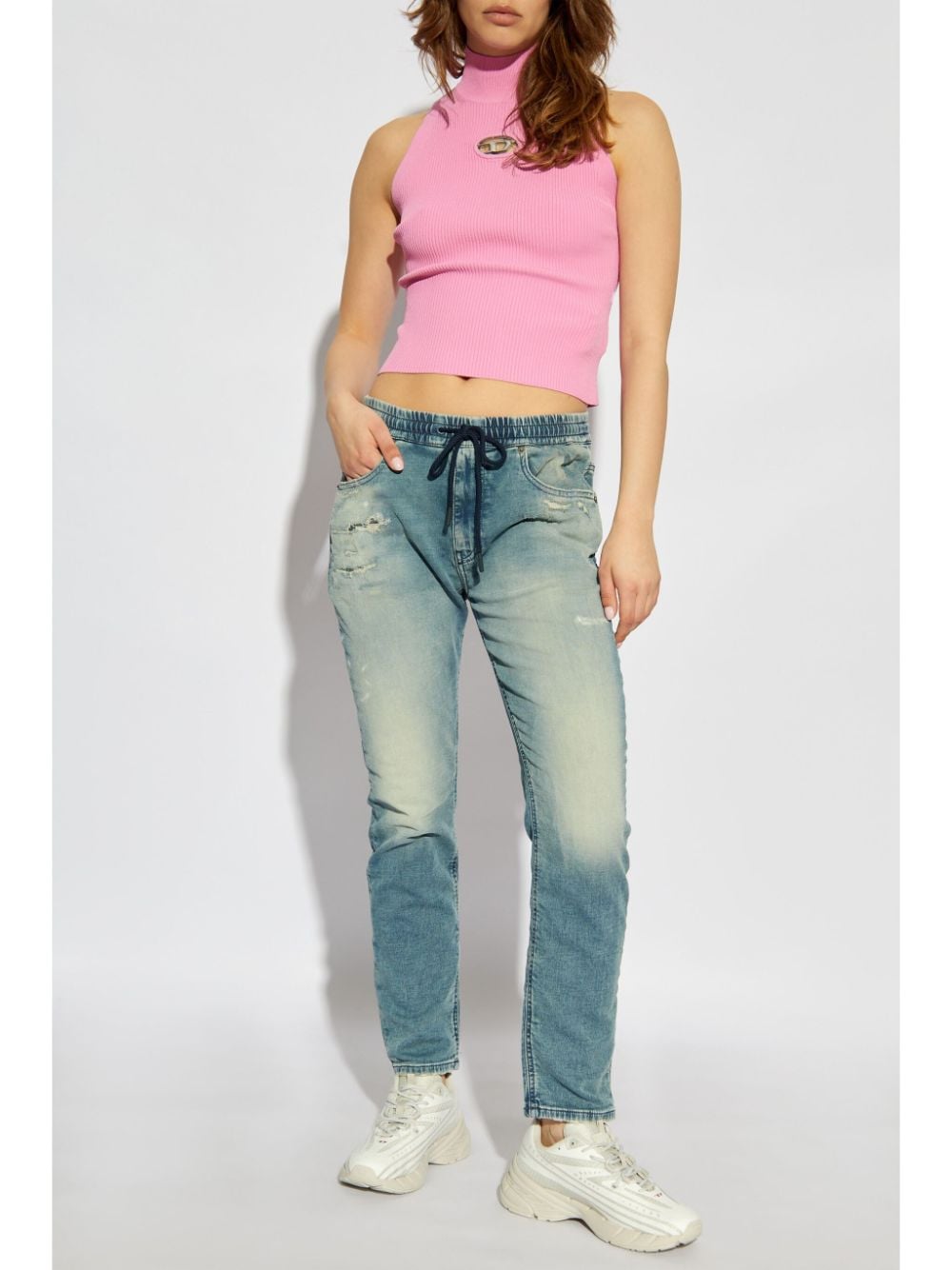 Diesel Top Pink Viscose Polyester