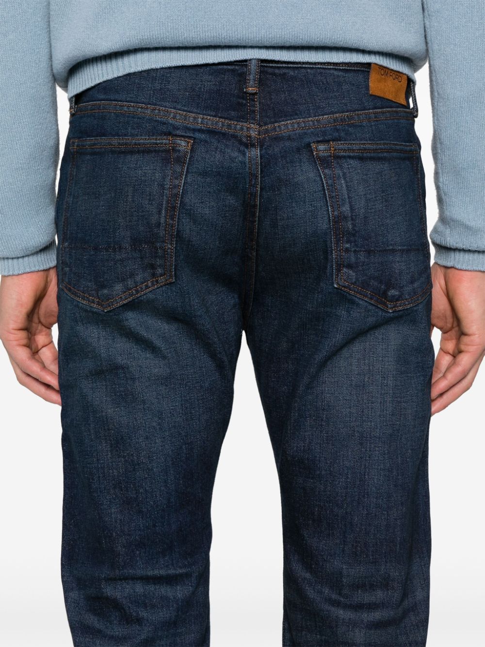 Tom Ford Jeans Blue Outer: Calf Leather
