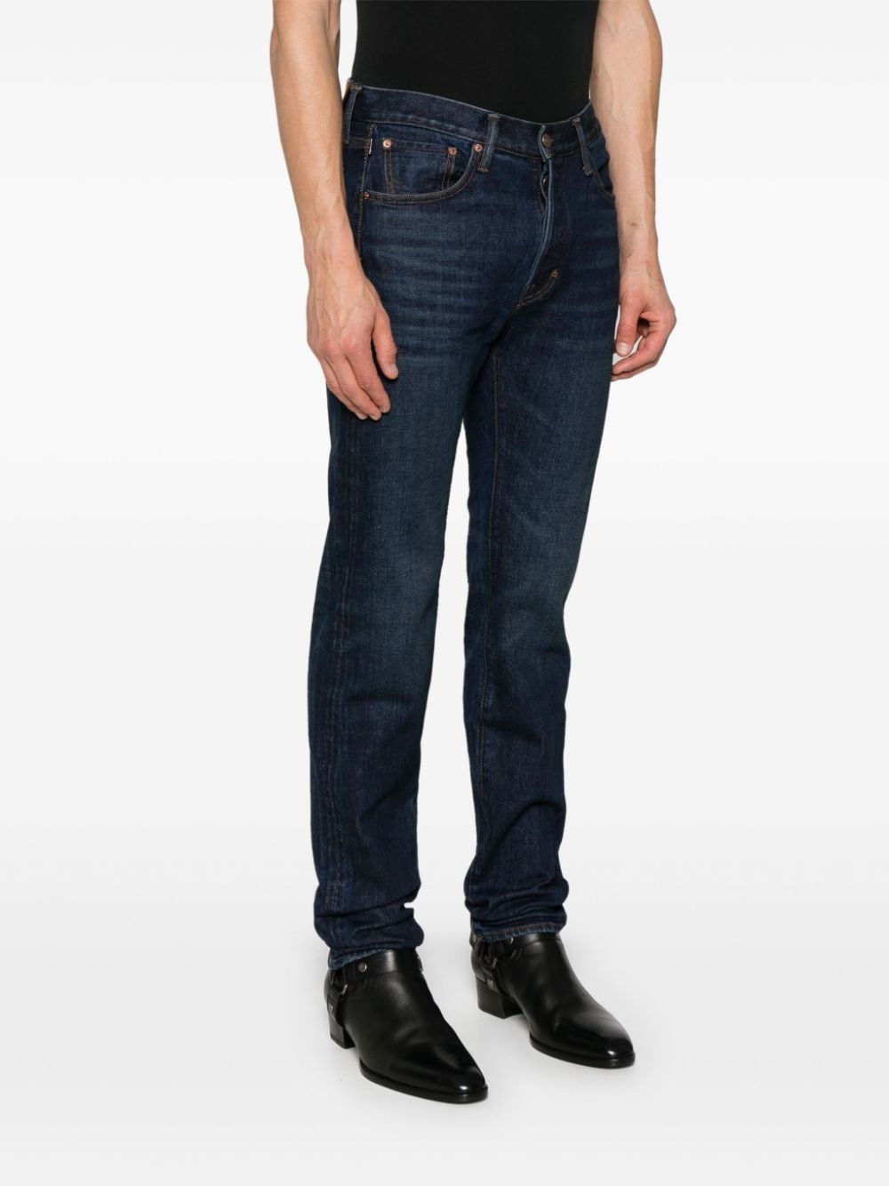 Tom Ford Jeans Blue Outer: Calf Leather