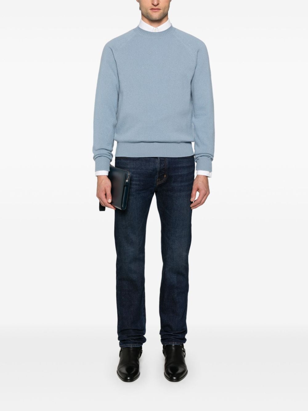 Tom Ford Jeans Blue Outer: Calf Leather