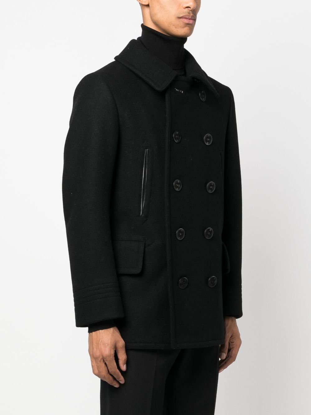 Tom Ford Coats Black Outer: Calf Leather