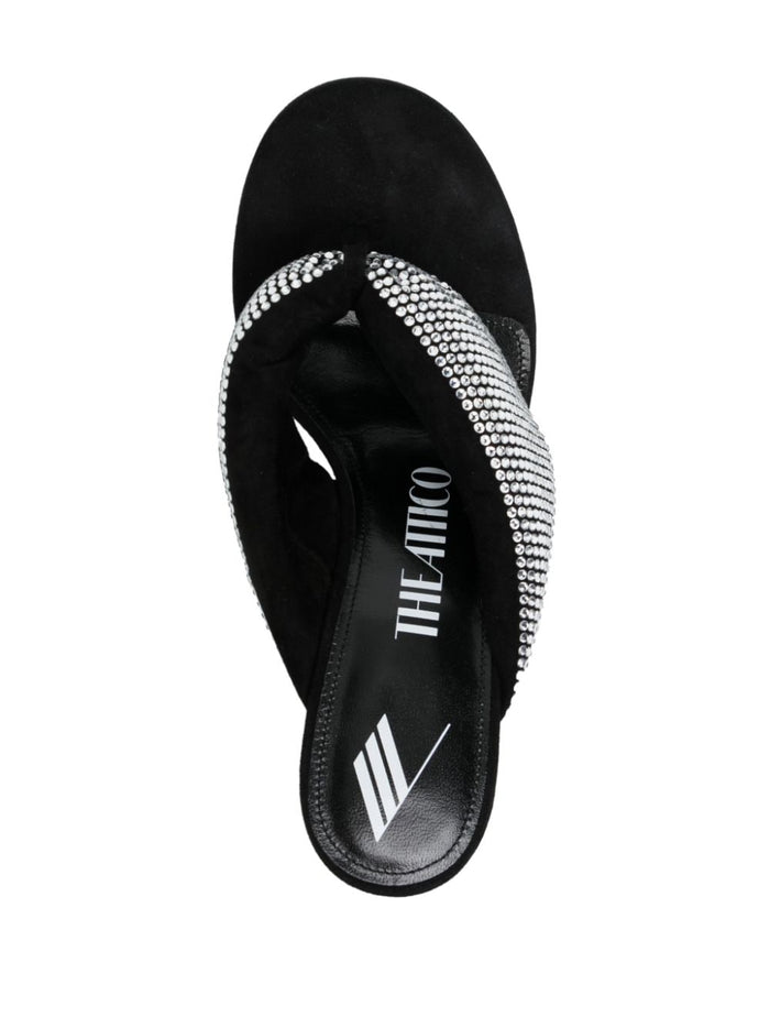 The Attico Sandals Silver Lining: Leather