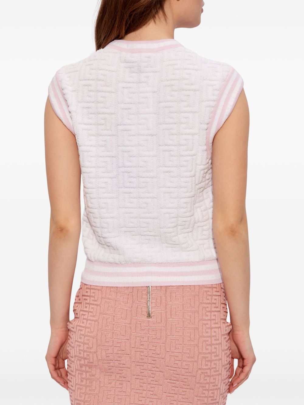 Balmain Top White Virgin Wool