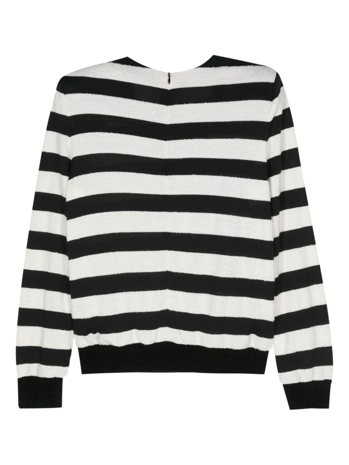 Balmain Sweaters Black Acrylic Cotton Polyamide