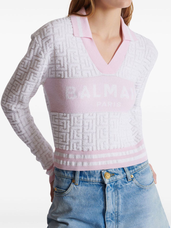 Balmain T-Shirts And Polos White Virgin Wool