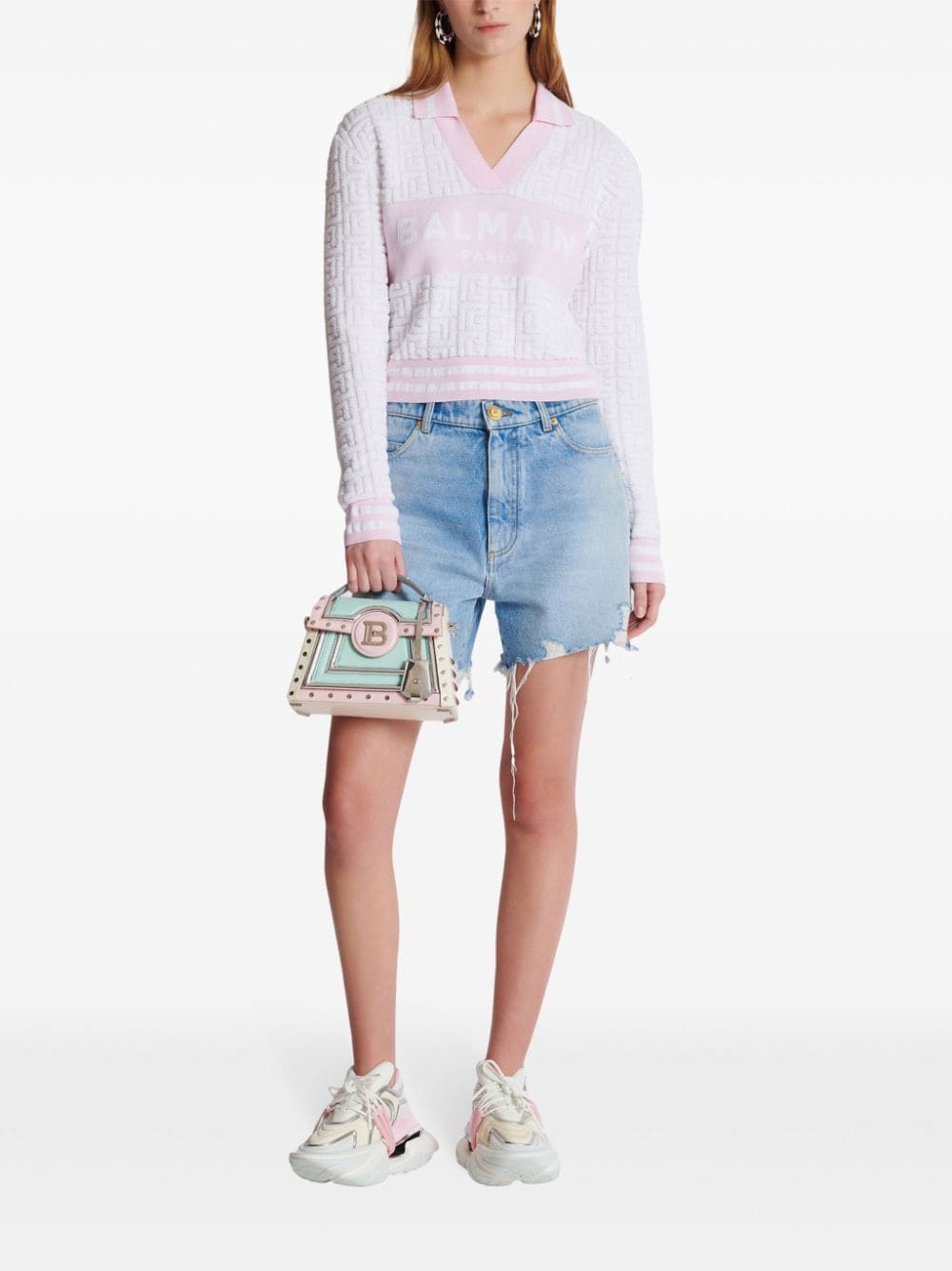 Balmain T-Shirts And Polos White Virgin Wool